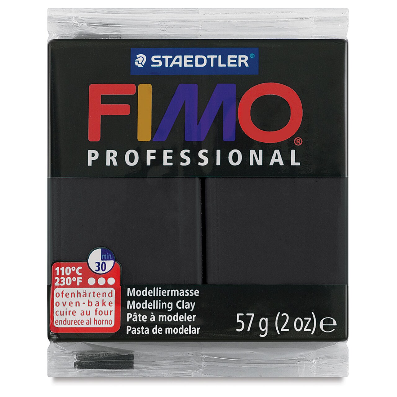 Staedtler Fimo Professional Polymer Clay - Black, 2 oz